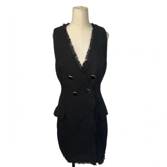 L’ACADEMIE The Pierre Mini Dress in Black NWOT - Size Medium - Picture 4 of 8